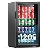 WIE Getränkekühlschrank 86 Liter Mini Kühlschrank mit Glastür Outdoor...