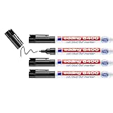 edding 8400 CD/DVD/BD Marker - schwarz - 4 Stift - Rundspitze 0,5-1 mm -...