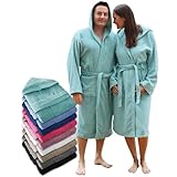 LEBENGOOD Bademantel für Herren, Unisex, mit Kapuze, 100% amerikanische...