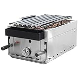 MBH ECO 35 Professioneller Gasgrill mit klappbarem Grill und vulkanischer...