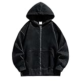 Sweatjacke Herren Oversize Mit Kapuze ，Hoodie MäNner Beige Full...