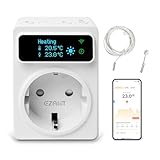 ezAIoT Steckdosen-Thermostat WLAN - Heizung/Kühlung und Zeitschaltuhr mit...