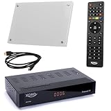 Xoro HRT 8730 KIT DVB-T2 Receiver (6 Monate FREENET TV) + aktive DVBT-2...