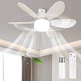 BomKra Deckenventilator mit Beleuchtung und Fernbedienung Leiser - 30W LED...