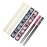 TOKIDNY 2 Sätze Japanische Essstäbchen mit Aufbewahrungsboxen Leicht...