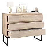 fevarbord Kommode mit 3 Schubladen Sideboard Flur Kommode aus Holz und...