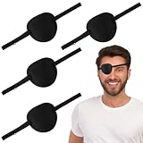 4 Stück Augenklappen, Medizinische Augenklappen für Erwachsene und...