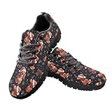 Kuiaobaty Weihnachts-Laufschuhe, unisex, lässig, Totenkopf-Blumenmuster,...