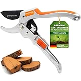 GARTENPAUL Gartenschere Premium mit Ratschenfunktion, robuste Profi...