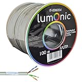 Lumonic 100m Netzwerkkabel CAT 5e F/UTP I CAT5e-Kabel, Gigabit Lan Kabel,...