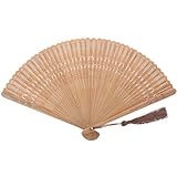 Healifty Bambus Handfächer Vintage Fan Holz kleinHand Fan Hochzeit Bridal...