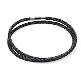 ASTER Armband Herren Manschette Leder Geflochtenes Armband Geflochten...