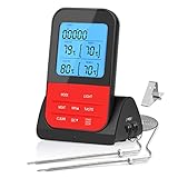 Grillthermometer Kabellos Fleischthermometer Funk Bratenthermometer Digital...