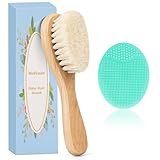 MolYuan Baby Haarbürste, Hölzerne weiche ziegenhaarbürste, Baby Rosenrot...