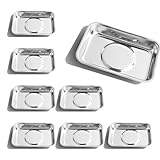 8 Stück 9.3 x 6.5 x 2.6 cm Edelstahl Magnetische Werkzeugschale:...