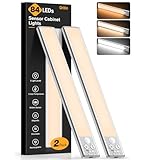 Gritin Unterbauleuchte Küche LED Schrankbeleuchtung, 84 LEDs Superhell, 3...