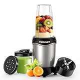 TECKNET Smoothie Maker, 600W Mini Mixer Smoothiemixer mit 4 Edelstahl...