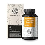 NATURE LOVE® Weihrauch Kurkuma Kapseln - 90 Stück - 600mg Weihrauch...