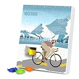 Adventskalender mit Namen und Motiv Fahrrad | Weihnachts-Kalender...