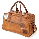 Berliner Bags Vintage Weekender Austin M aus Leder, Reisetasche für Damen...