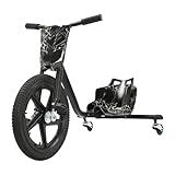 Schwarze Pedal-Gokart für Kinder, 360° Drift Trike Eisen 3-Rad-Fahrrad...