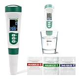 PH Wert Messgerät Pool 5-in-1,PH EC TDS Salzgehalts Temperatur Meter,Ph...