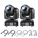 (2Pack) LED Moving Head Light Mini 30W DJ Moving Head Gobo Light mit 8...