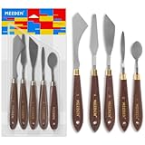 MEEDEN 5 Teiliges Malmesser Set, Vielseitiger Spachtel aus Edelstahl,...
