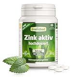 Zink aktiv, 50 mg (teilbar auf 25mg Tagesdosis)- 180 Tabletten, vegan....