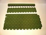 Mini Dachschindeln Rund (41 mm) - Set - Grün für Vogelhaus'23.403'...