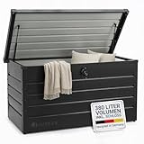 Juskys Metall Aufbewahrungsbox Limani 380 Liter - Outdoor Box -...