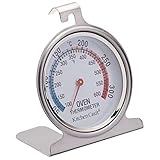 KitchenCraft Backofenthermometer, Edelstahl-Überthermometer für Umluft-...