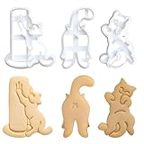 Ausstechformen Katze,Cosswe 3pcs Katze Keksausstecher Kunststoff...