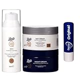 Boots Q10 Anti-Aging-Hautpflege-Set, Tagescreme LSF 30 & Nachtcreme, 50 ml...