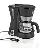 Camp4 Kaffeemaschine 12 Volt, 170W, 600ml, schwarz für Camping, Auto, Boot