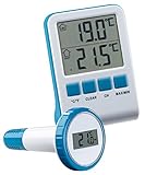 infactory Pool Funk Thermometer: Digitales Teich- und Poolthermometer mit...