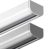 Garduna 120cm Gardinenschiene | Weiss | Aluminium | patentierte Befestigung...