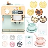 umu® Kinder Kaffeemaschine aus Holz – Spielküche Zubehör für...