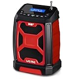 Baustellenradio Mit Akku Aufladbar (6000mAh), Tragbares DAB+/FM Radio,...