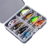 8pcs Minnow Fischerei Köder Schweben Harte Köder Künstliche Wobbler...