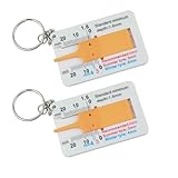 Lxtness 2 Stücke Reifen Profiltiefenmesser,Kunststoff...