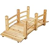 STILISTA Holzbrücke mit Geländer 150 x 65 x 53 cm, geölt, belastbar bis...