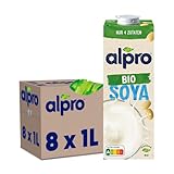 Alpro Soja Drink Bio Natur, Pflanzlicher Drink, Vegan, Laktosefrei,...