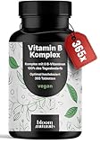 Vitamin B Komplex hochdosiert - 365 Tabletten - Mit 8 B-Vitaminen (B1, B2,...