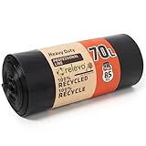 Relevo 10 Stück á 70 Liter Schwerlast-Müllsäcke LDPE 75 μm Stärke -...