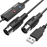 LEKATO USB MIDI Kabel Midi USB Kabel Midi Interface Konverter, 5 Polig In...