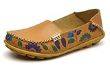 Sunporx Bequeme Loafer für Damen, Mokassins, lässig, Leder, Schlupfschuh,...