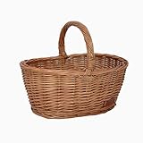 UNUS Weidenkorb Picknickkorb Einkaufskorb Henkelkorb 36x16x26cm(LxHxB)...