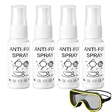 kelav 4 Stück Antibeschlagspray für Brillen, 20ml Langlebig Anti Beschlag...