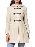 Allegra K Damen Wintermantel Trenchcoat mit Kapuze Knebelverschluss...